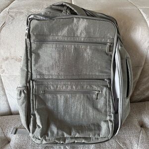 Baggalini Modern Convertible Travel Backpack - Sterling Shimmer (Taupe/Gray)